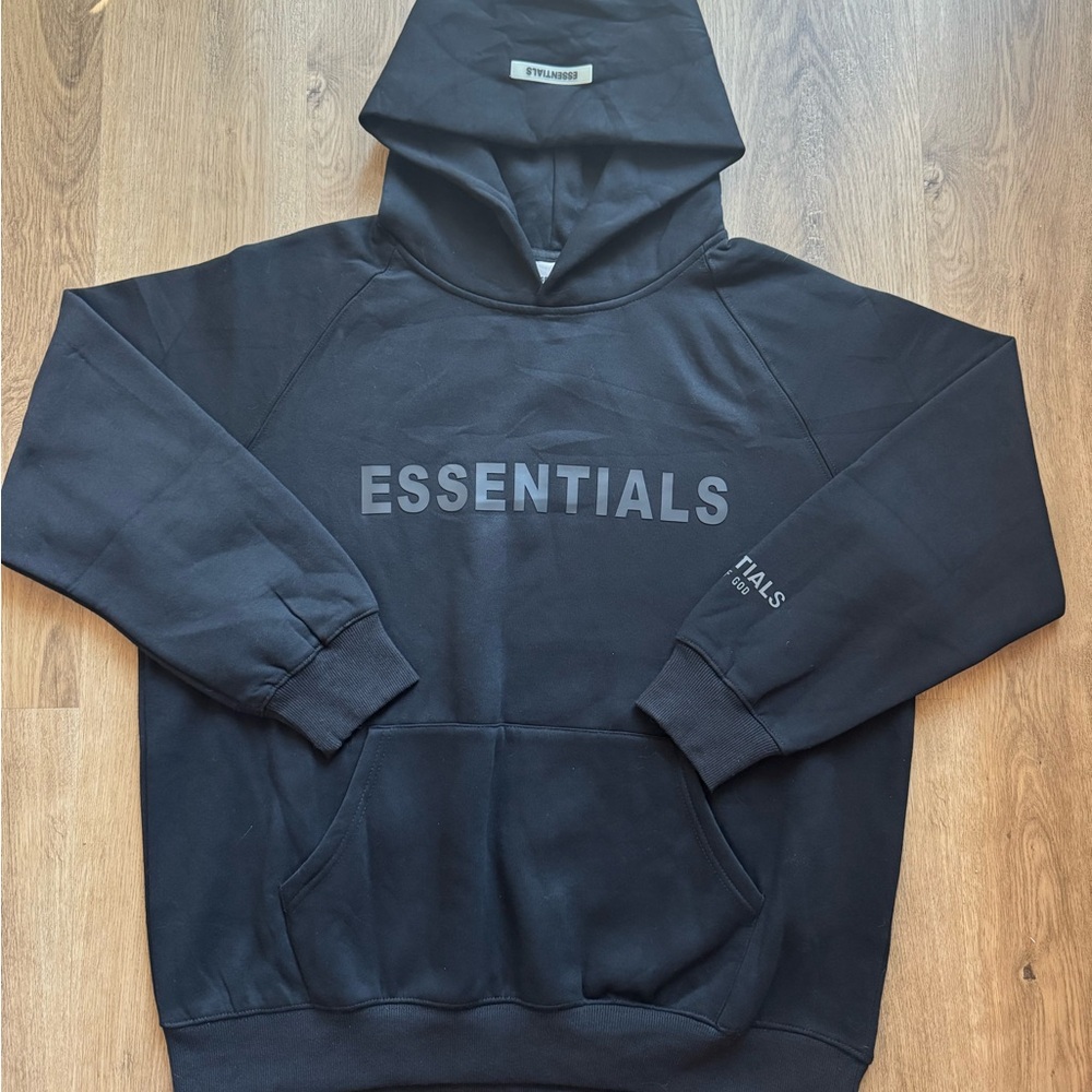 Black Essentials Hoodie